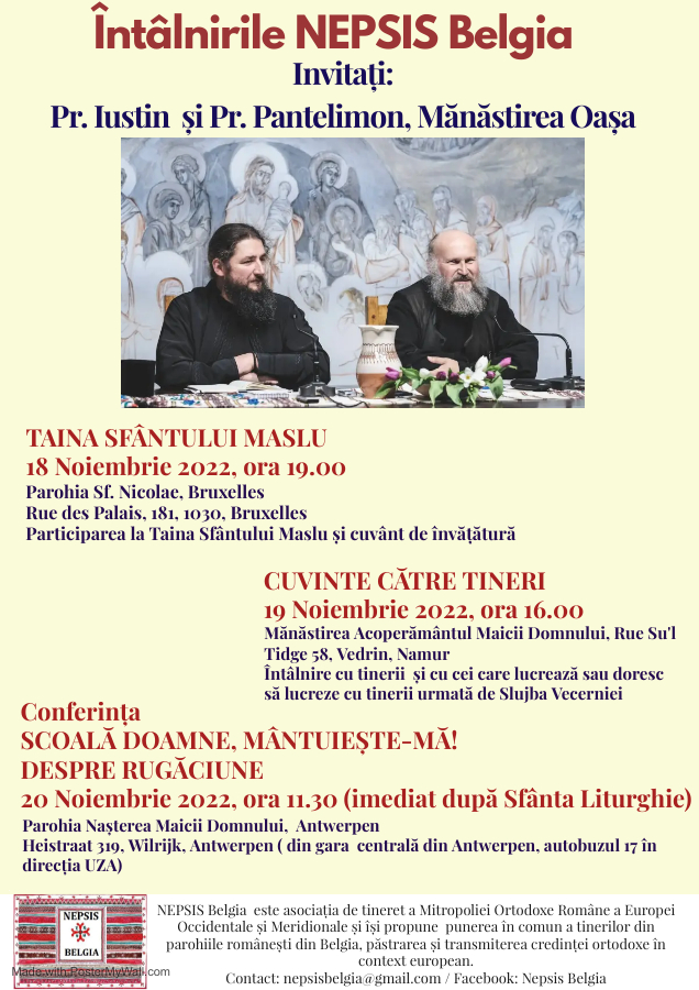 Intalnire NEPSIS Belgia – Pr. Iustin si Pr.&nbsp;Pantelimon