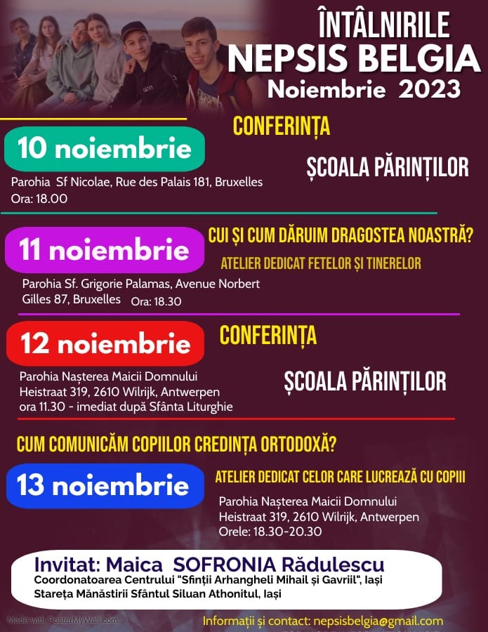 Intalniri NEPSIS Belgia&nbsp;Noiembrie
