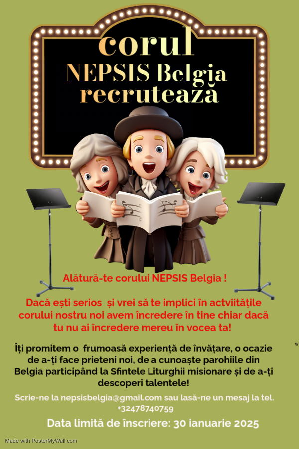 Corul NEPSIS Belgia&nbsp;Recruteaza