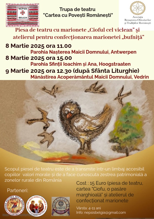 Spectacol de Teatru cu Marionete și Atelier Creativ pentru Copii în Belgia