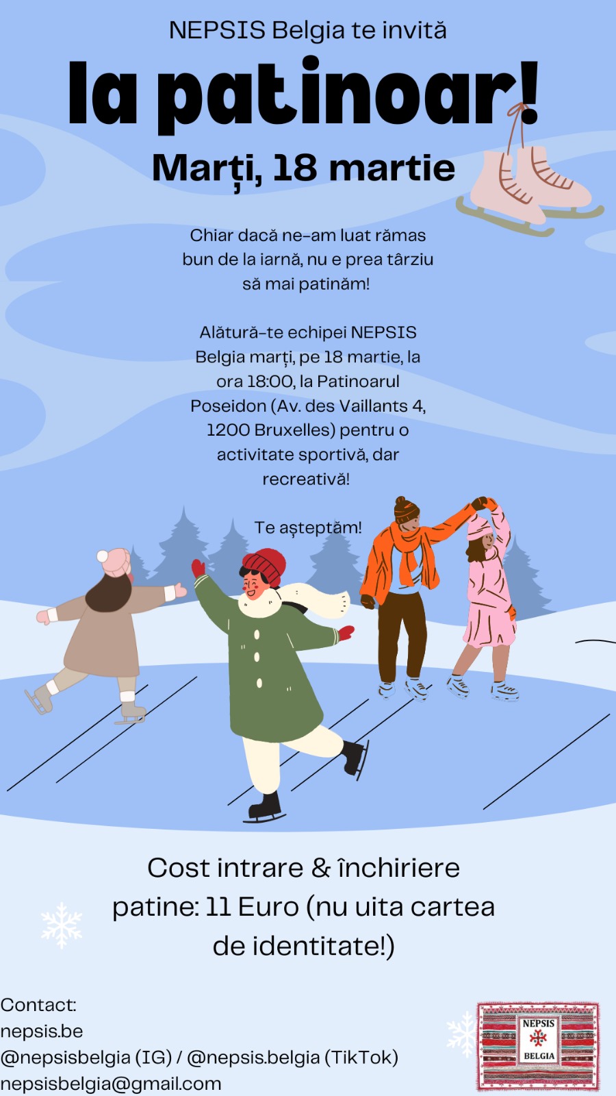 NEPSIS Belgia te invită la&nbsp;patinoar!