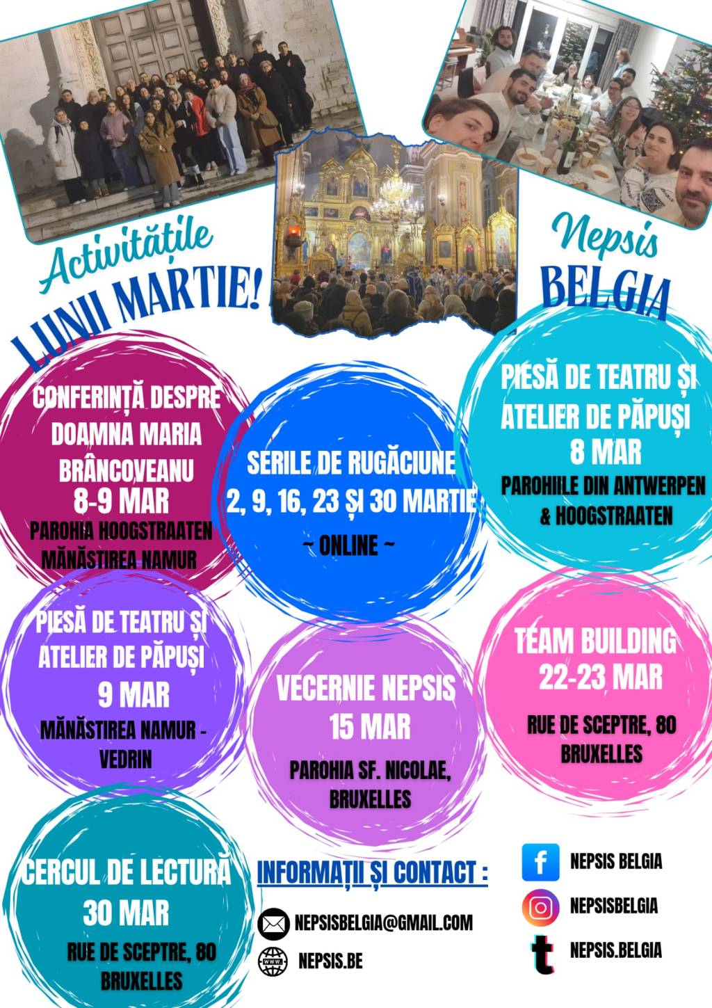 Activitățile lunii martie cu NEPSIS&nbsp;Belgia!