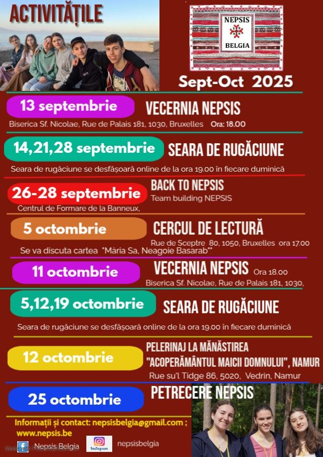 Activitățile lunii septembrie &&nbsp;octombrie