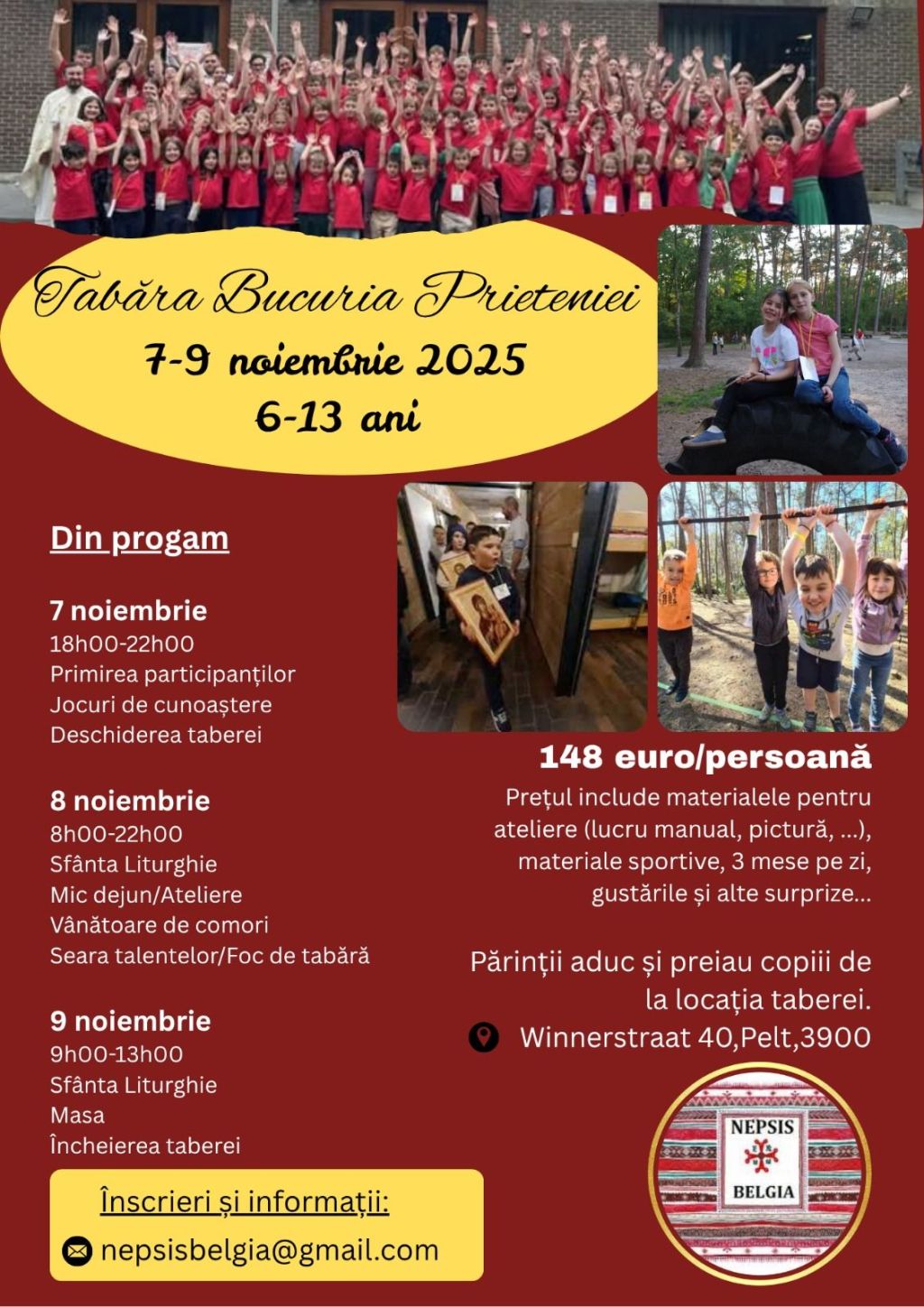 Tabăra „Bucuria Prieteniei” (7–9 noiembrie&nbsp;2025)